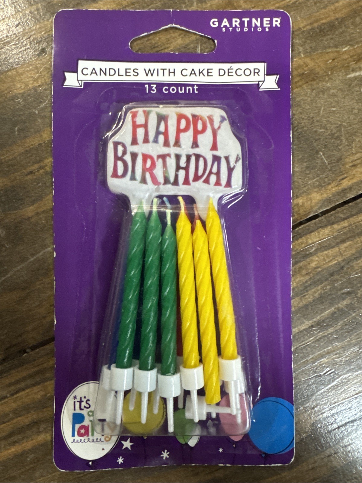 Happy Birthday Candles 13 Count Red Blue Green Yellow