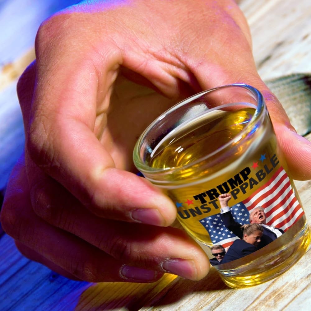 President 2oz Shot Glass Made in America & Dishwasher Safe 2.5 Ounces, Clear