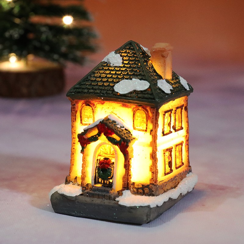 Unique Design Xmas Mini Illuminated House Christmas Party Decorations