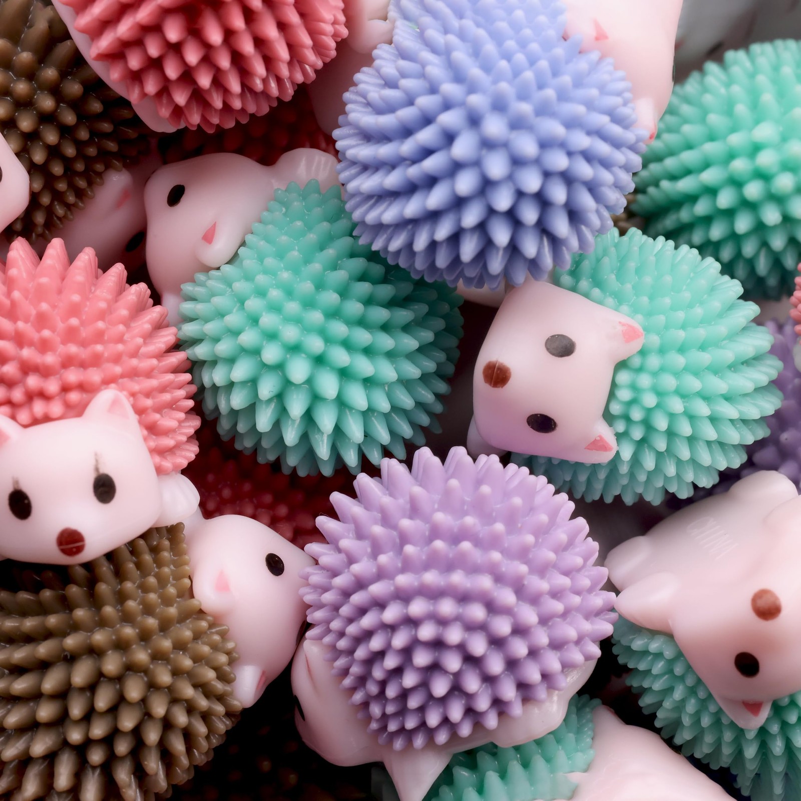Hedgehog Toy Figurines 1 Inch – Wild Life Animal Figures 50 Pcs – Party Favors