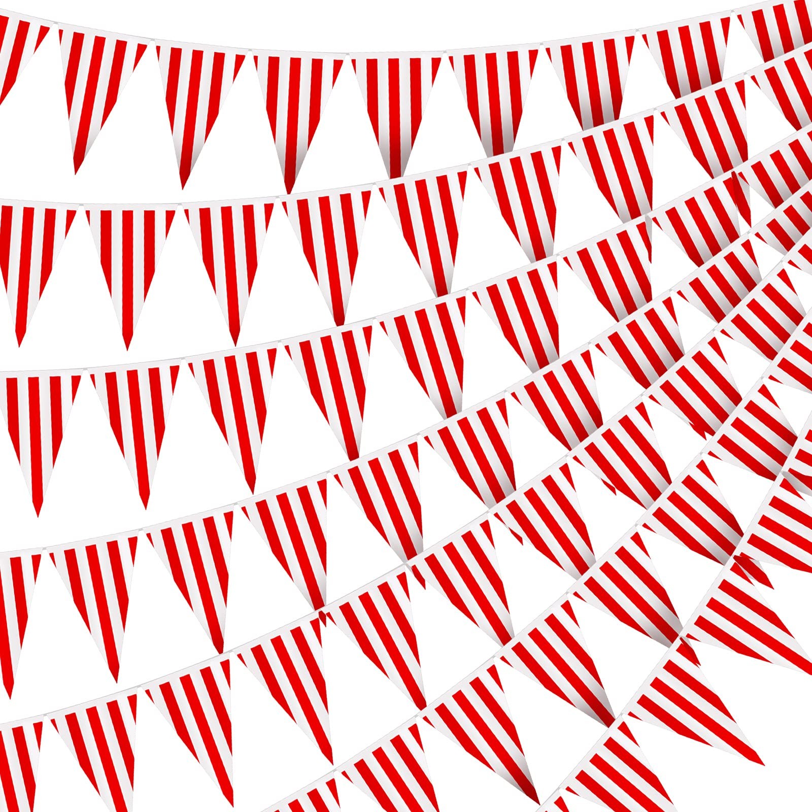 328ft 200 Pcs Carnival Circus Party Decorations Supplies, Red and White Strip…