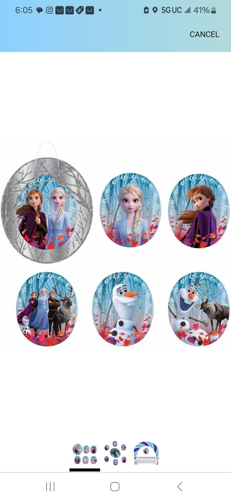 Frozen 2 Frame and Cutout Decorating Kit