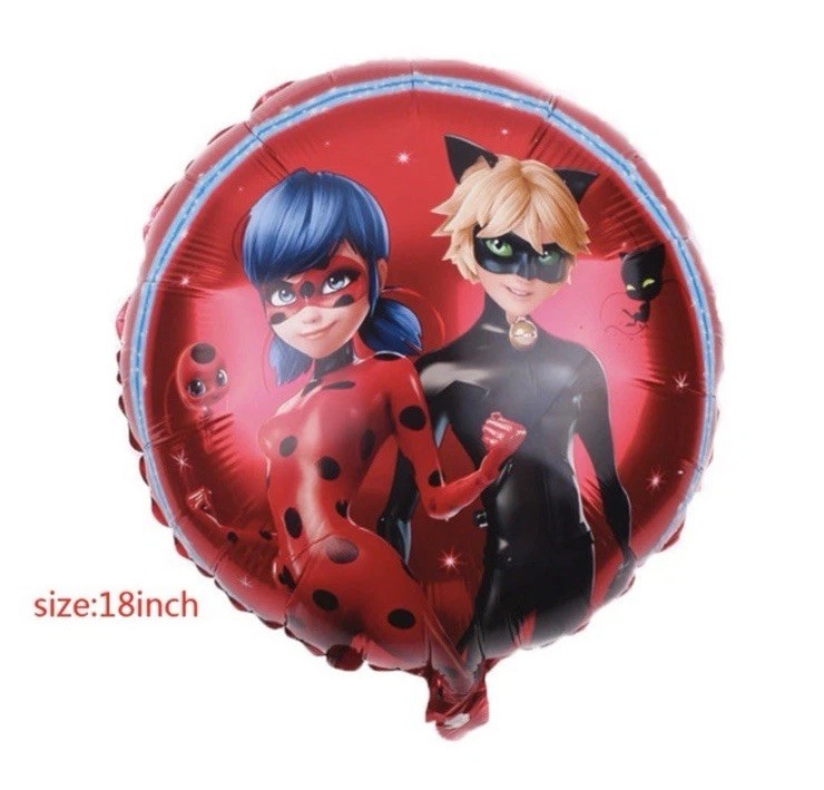 5 pcs 🌟Miraculous ladybug foil mylar Birthday Party Balloon Bouquet