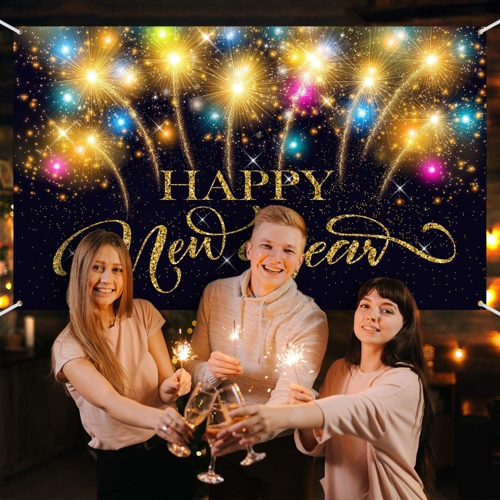 Happy New Year Party Decoration Supplies Happy New Year Eve Banner for 2026