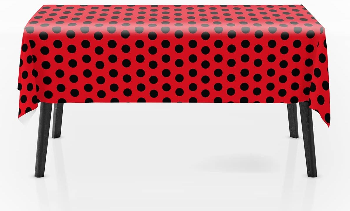 Ladybug Party Tableware Sets,20 Plates and 20 Napkins Red, Black