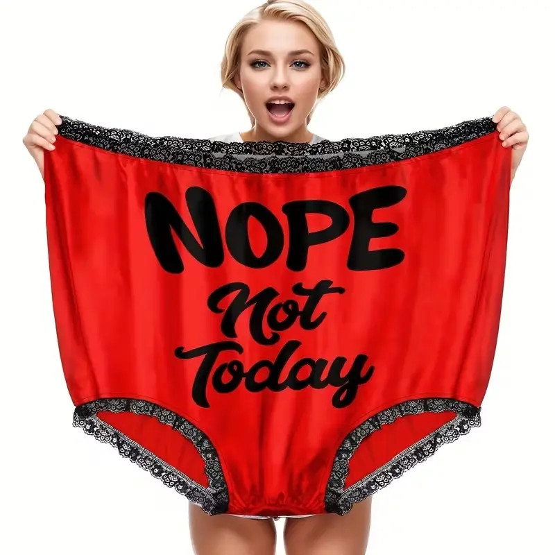 Funny Giant Adult Prank Gift Panties, Leopard Print Lace Trim, Unisex Joke Gift,