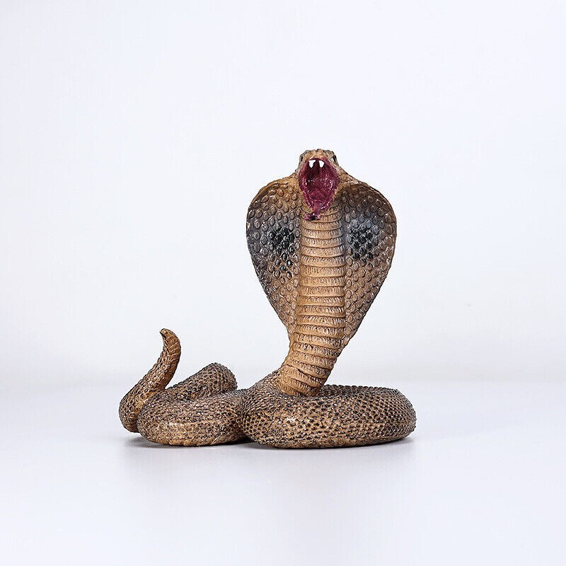 3.5″x4.5″ Realistic Fake Mini Naja Cobra Snake Scary Toy Prank Party Joke Prop