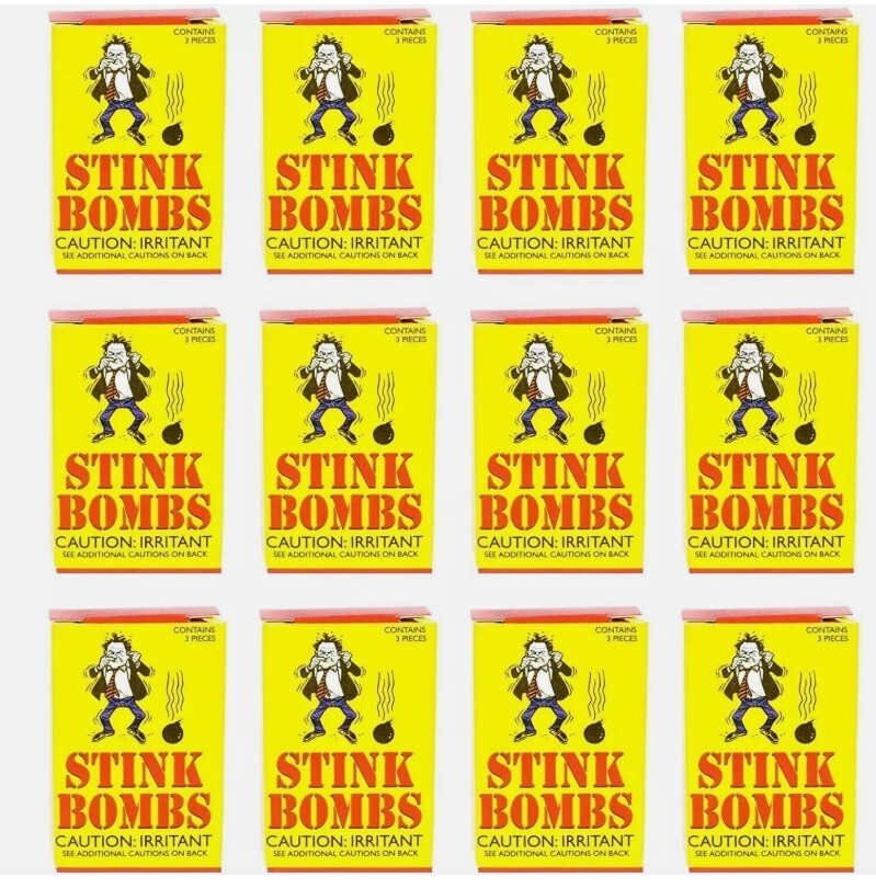 36 Stink Bombs – Stinky Glass Gag Prank Fart Joke (1 case of 36)