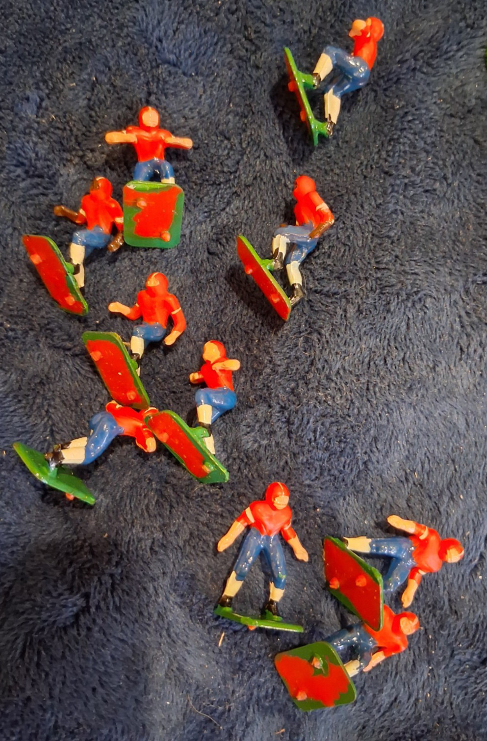 Vintage Lot of 19 Plastic Football Player Cupcake Toppers – Retro Sports Cake