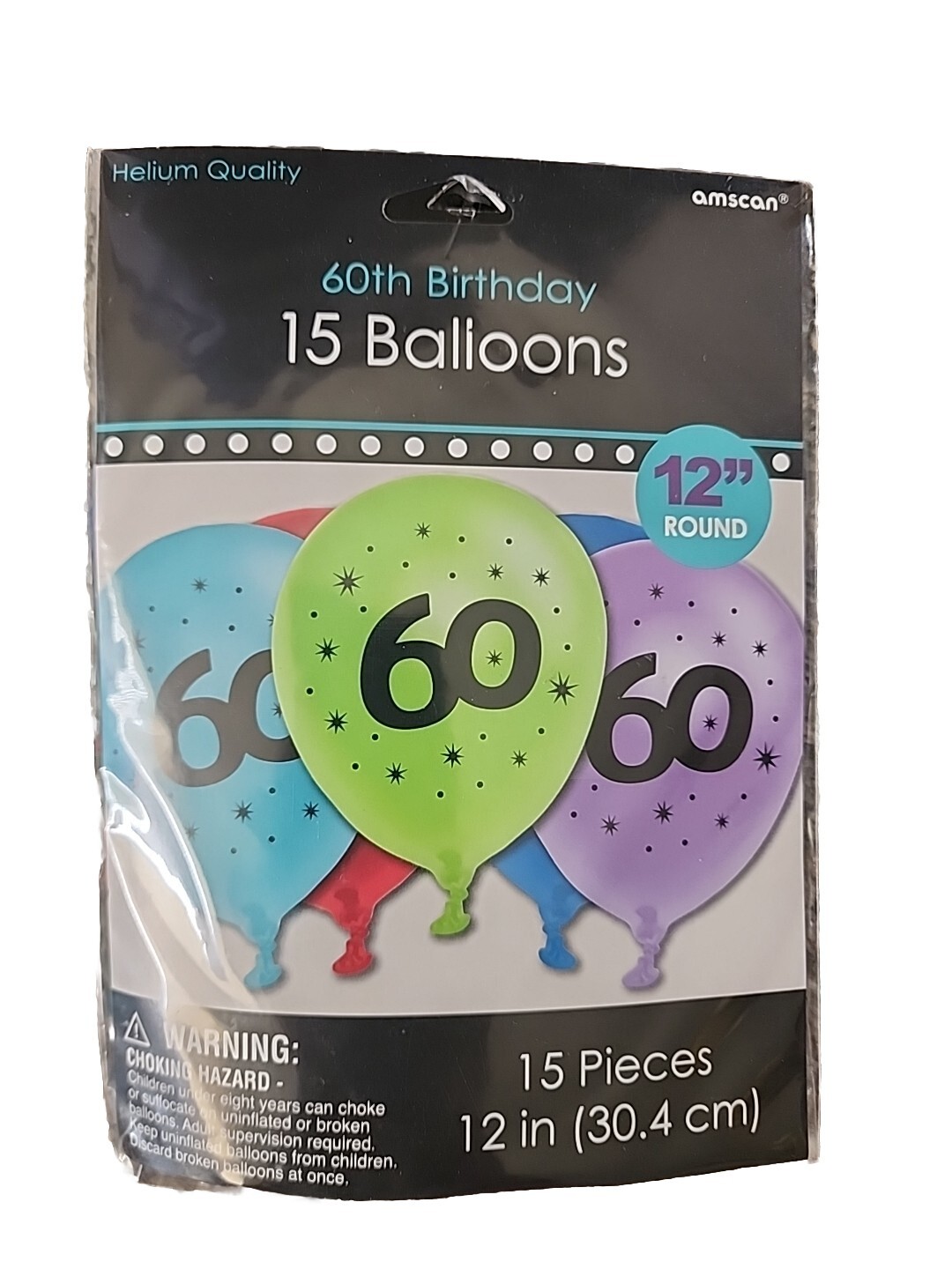 60th Birthday Party 15pc Balloons Helium Quality Happy Birthday 12in Sixty