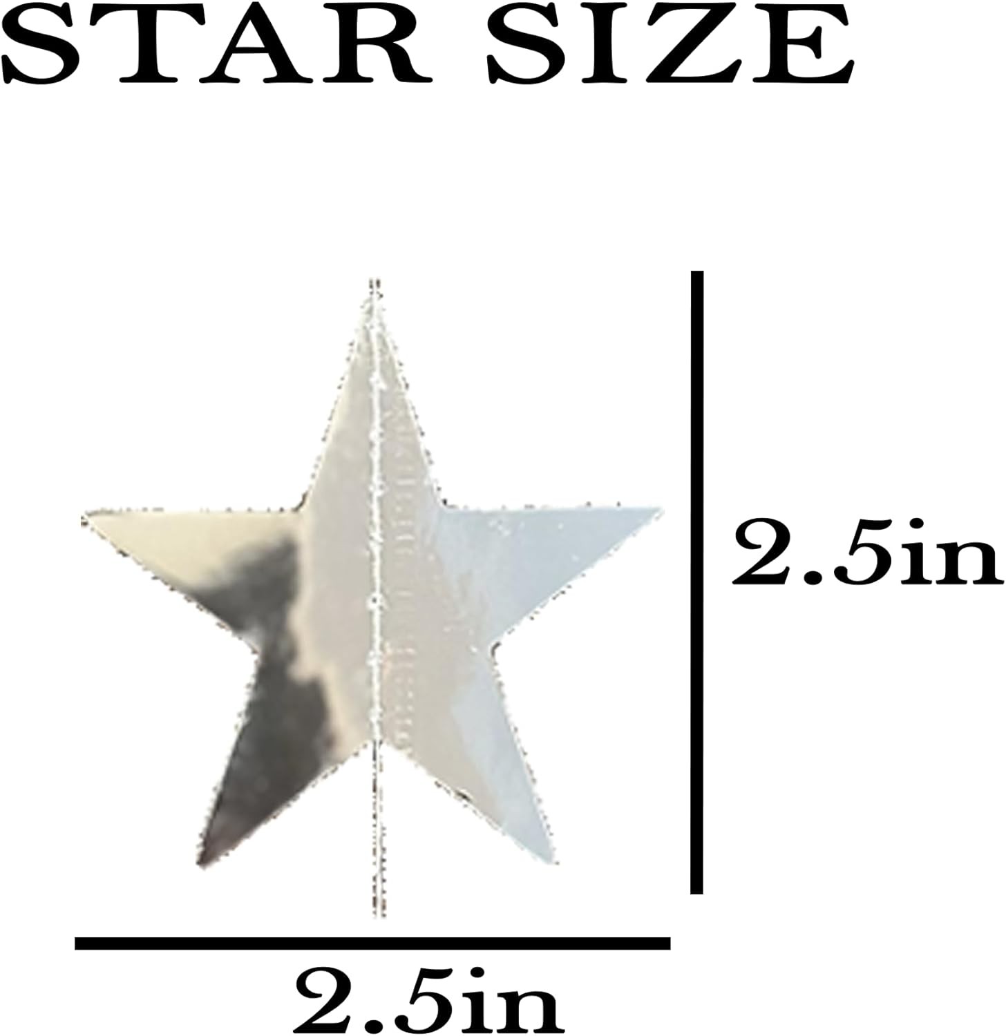 80ft Silver Star Garland 10 Strings Graduation New Years Party Decorations