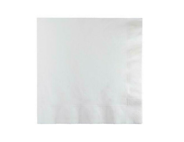 White Plain Solid Color Paper Disposable Luncheon Napkins