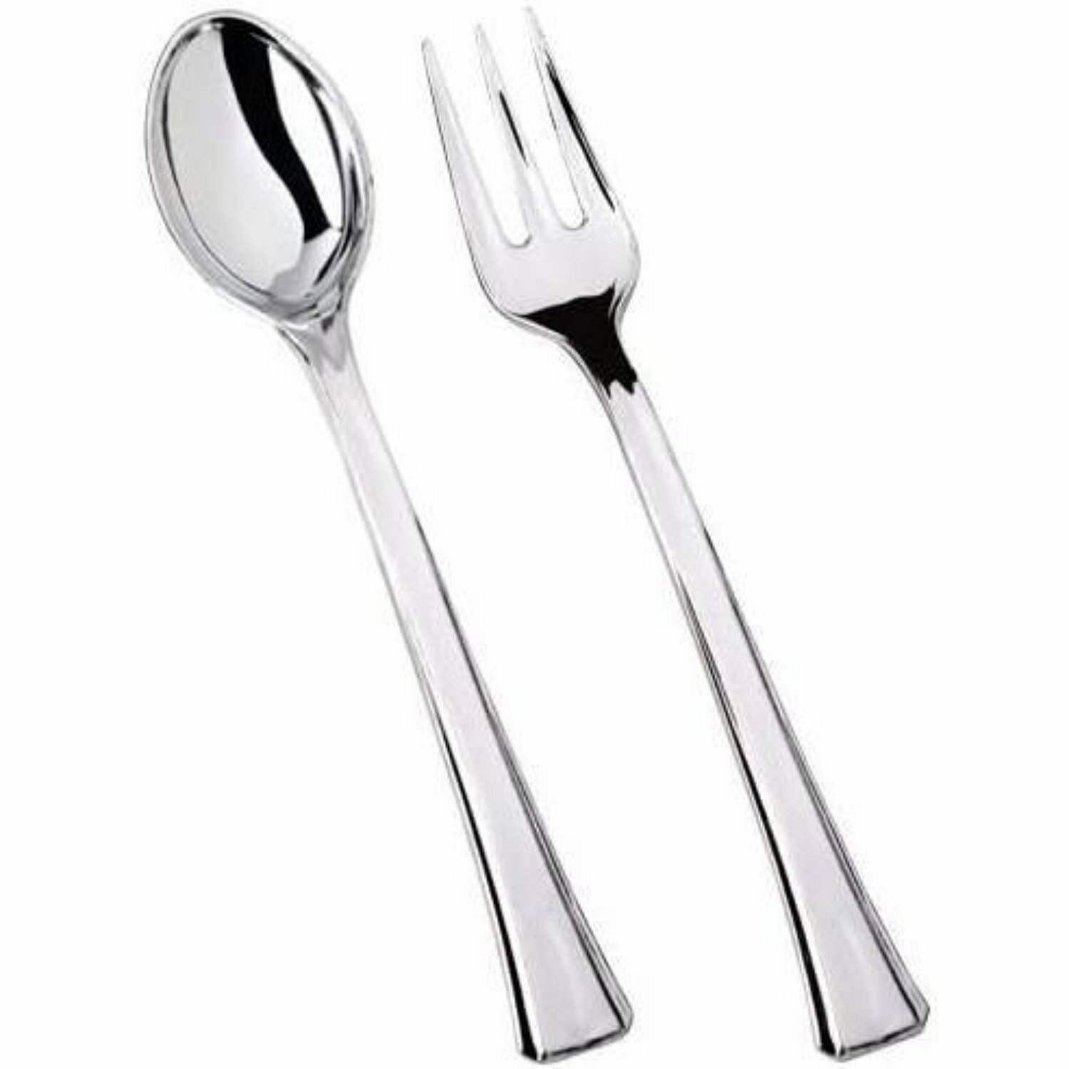 Lillian Mini Polished Silver Fork and Spoon For Dessert Perfect for Parties BULK