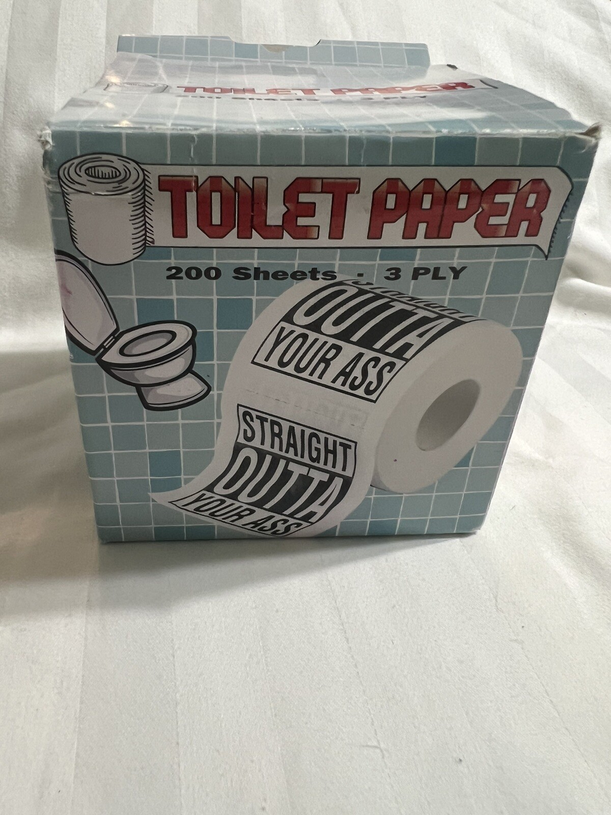 “STRAIGHT OUTTA YOUR ASS” Toilet Paper Bathroom Gags, Pranks, Office Gifts