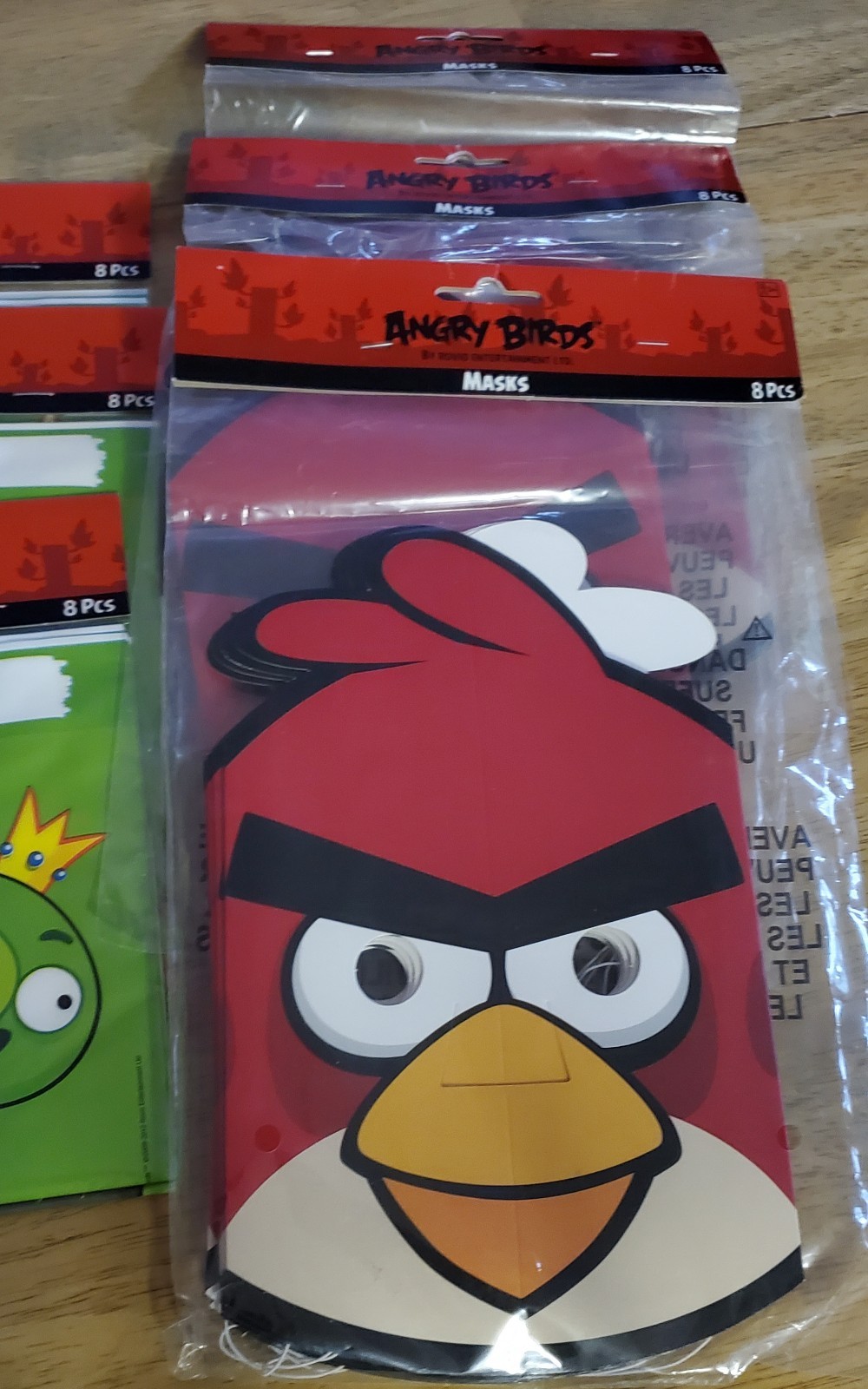 Angry Birds Party Masks, Loot Bags & Balloons NEW