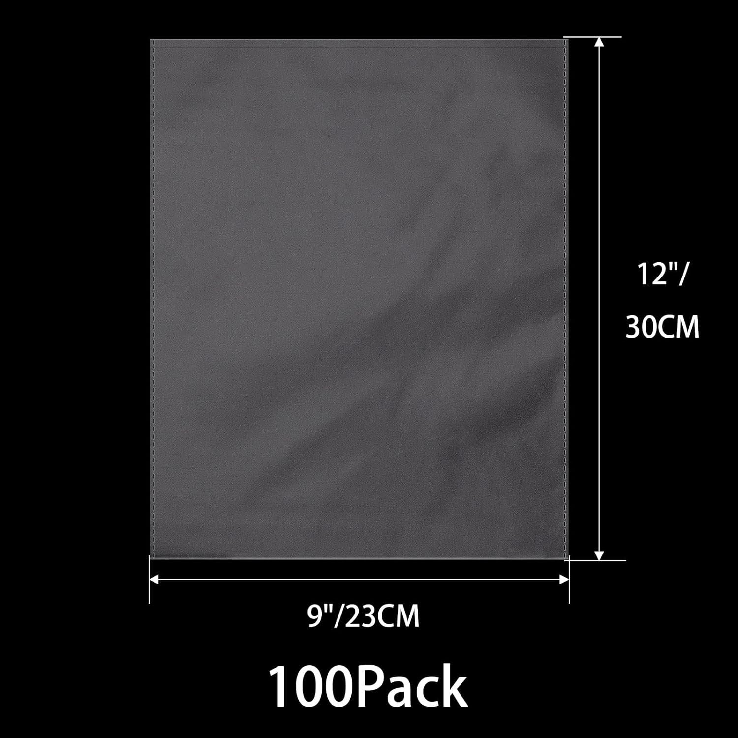 Durable 100 Pack Clear Cellophane Bags 9×12 | Perfect for Any Occasion