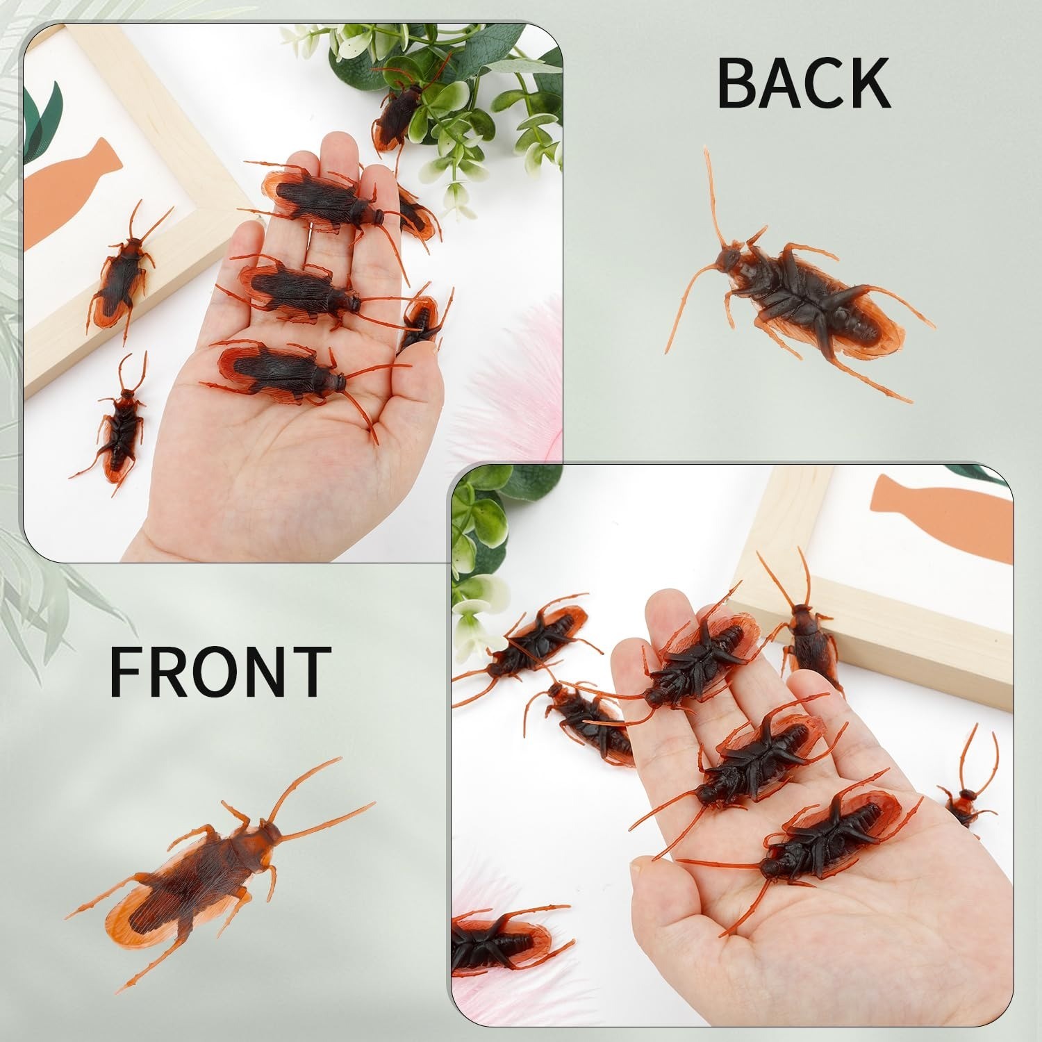 Diueoly Fake Cockroaches Prank 100PCS Realistic Gag Gifts Halloween