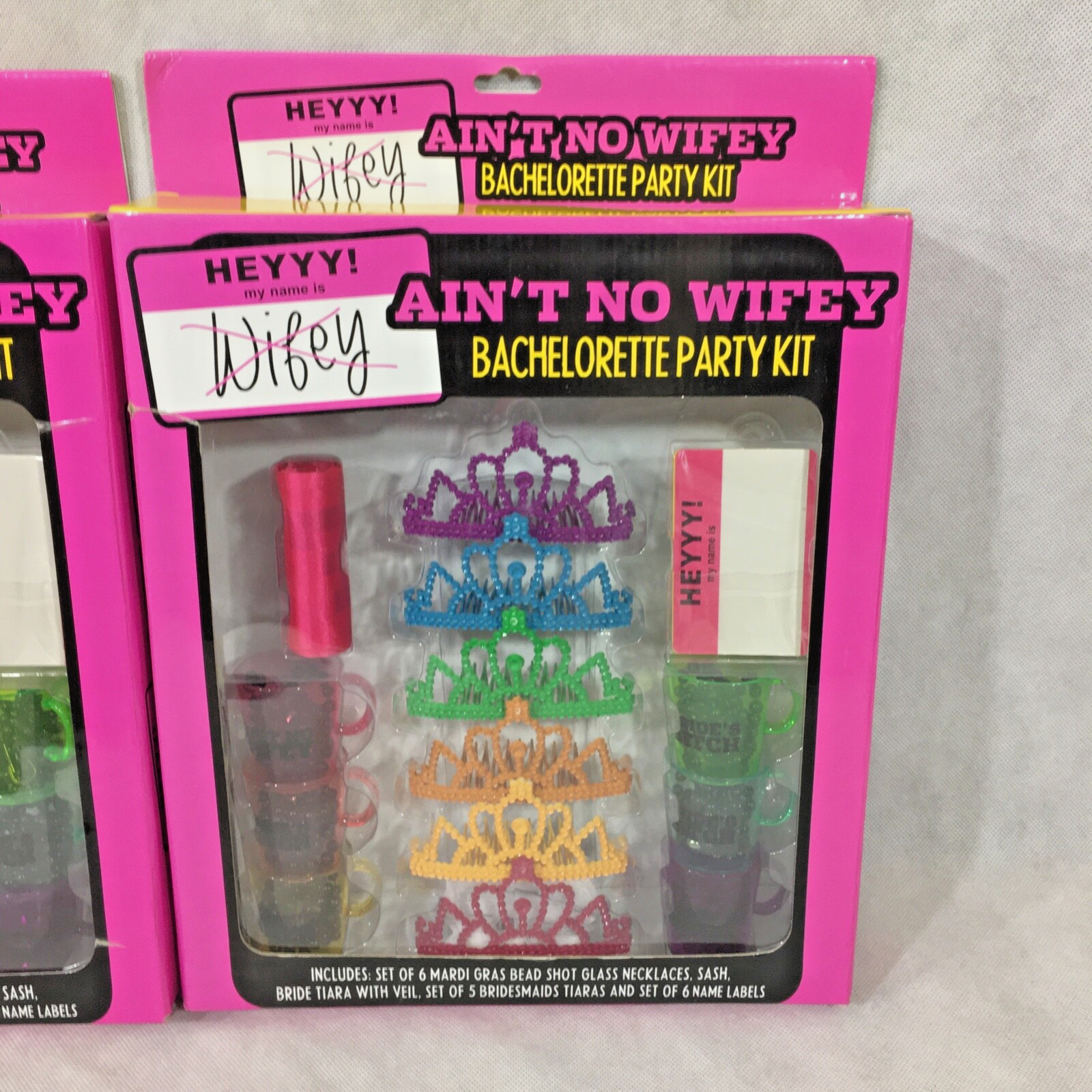 Bachelorette Party Kit Box Set Lot of 5 Ain’t No Wifey Sash Tiara Beads