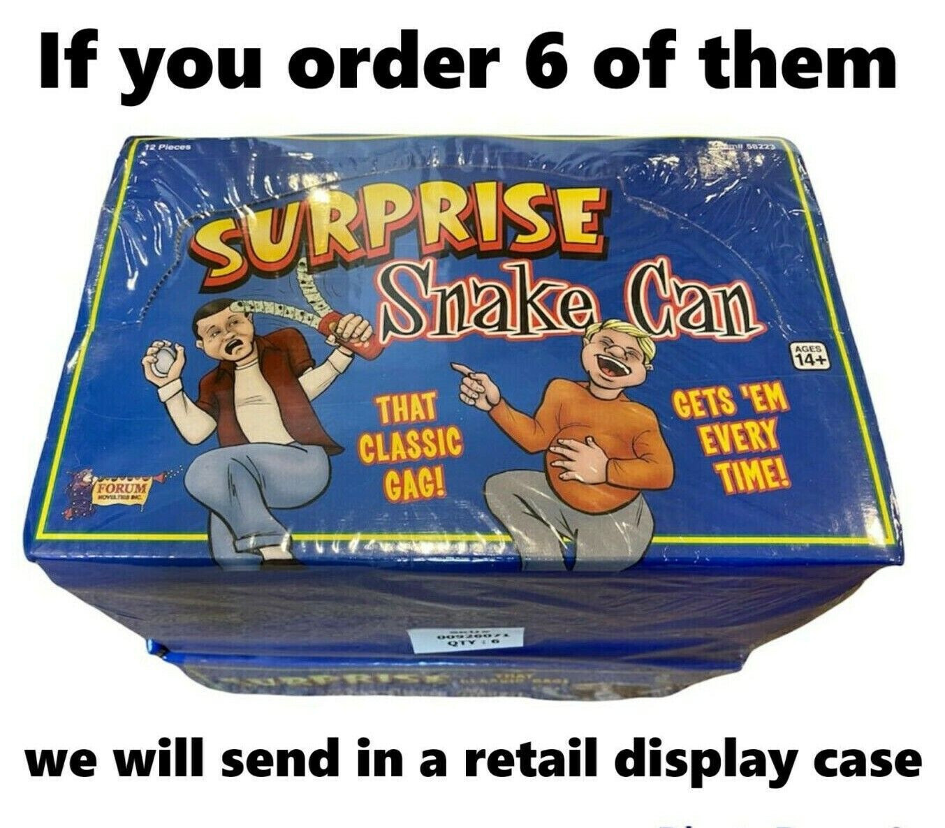 Potato Chip Snake Can spring gag gift funny clown party joke parade prop novelty