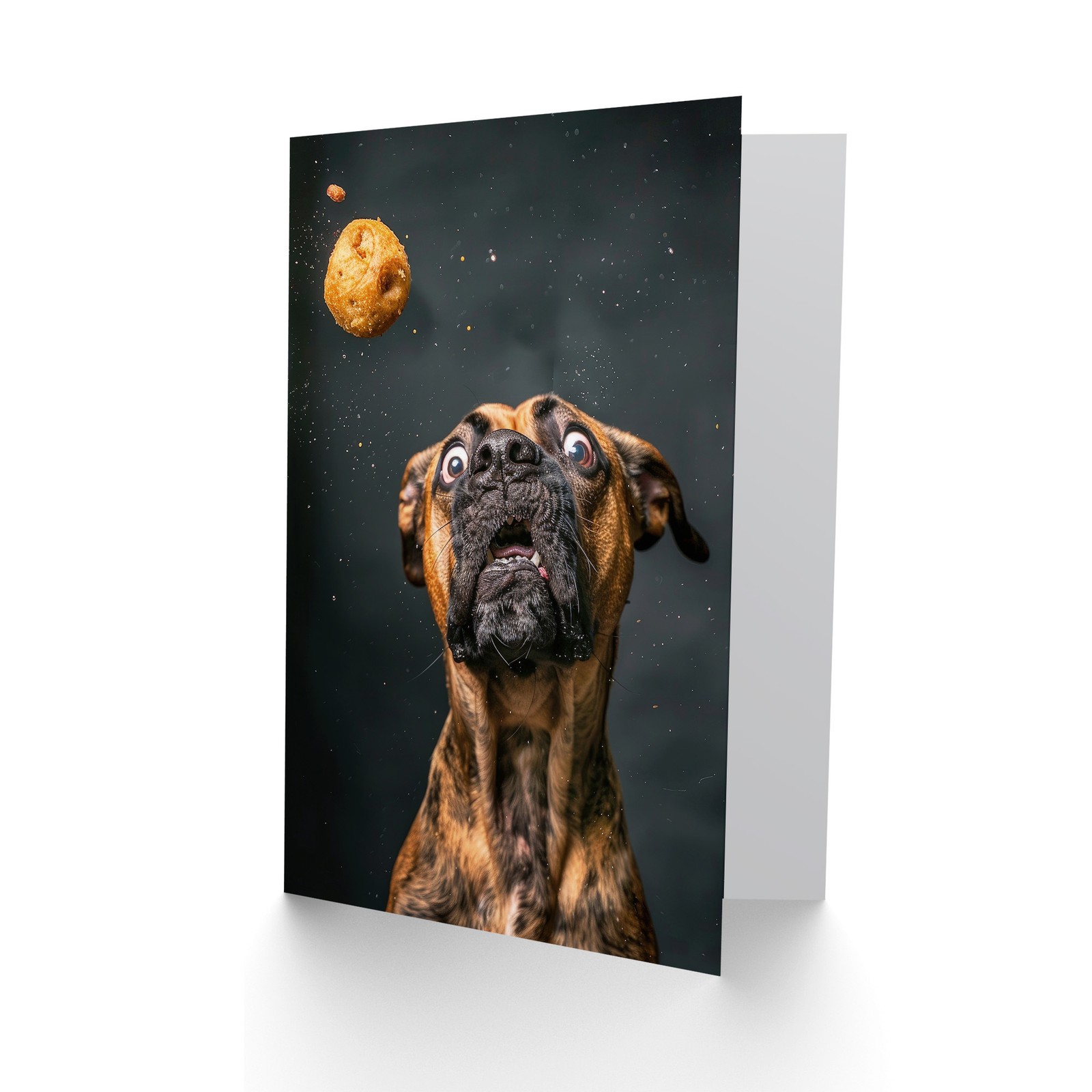 Birthday Card Dog Treat Funny Photo Animal Lover Art All Occasion Greeting Card