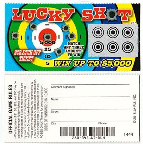 Fun Assorted Fake Lottery Scratch-Off Tickets – Delightful Prank for All Ages