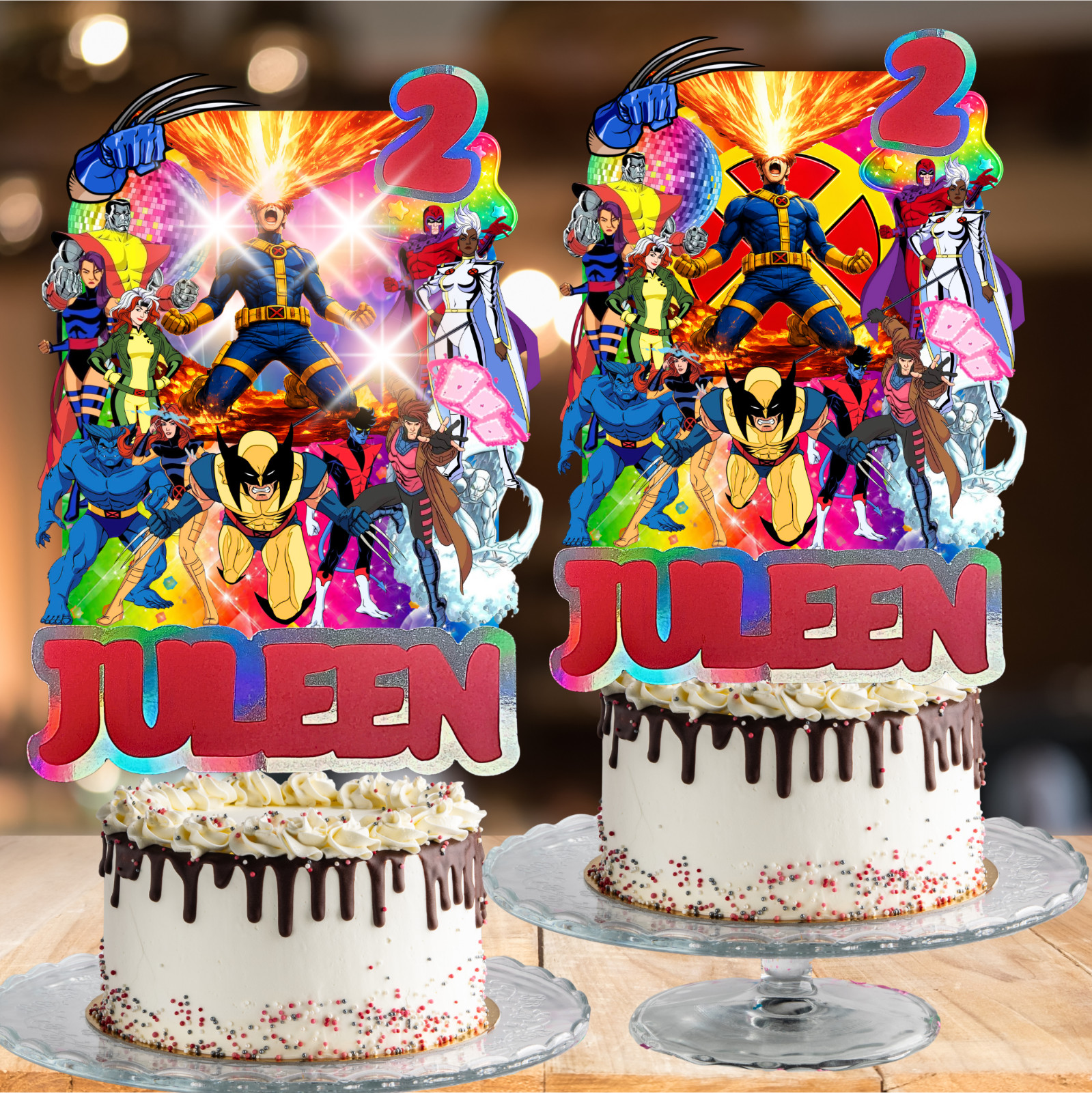 XMEN 97 wolverine cupcake topper birthday party supplies centerpiece decoration