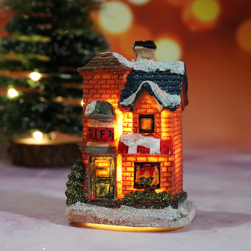 Unique Design Xmas Mini Illuminated House Christmas Party Decorations