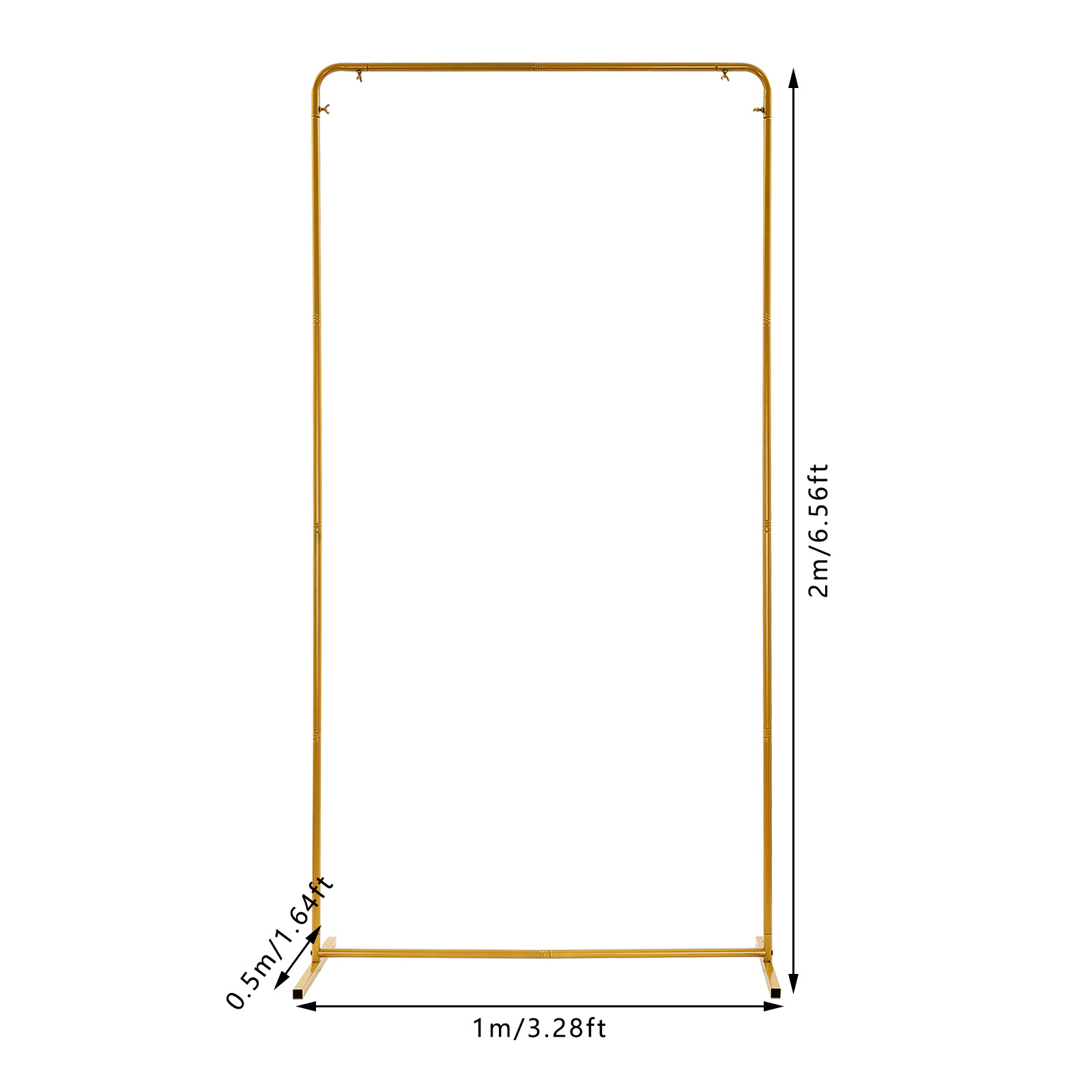 Freestanding Wedding Backdrop Stand Gold&Beige Backdrop Frame With Solid Base