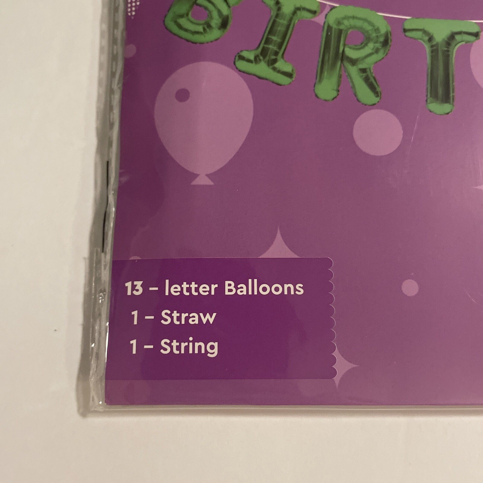 Mylar Balloons “Happy Birthday” Green Banner New