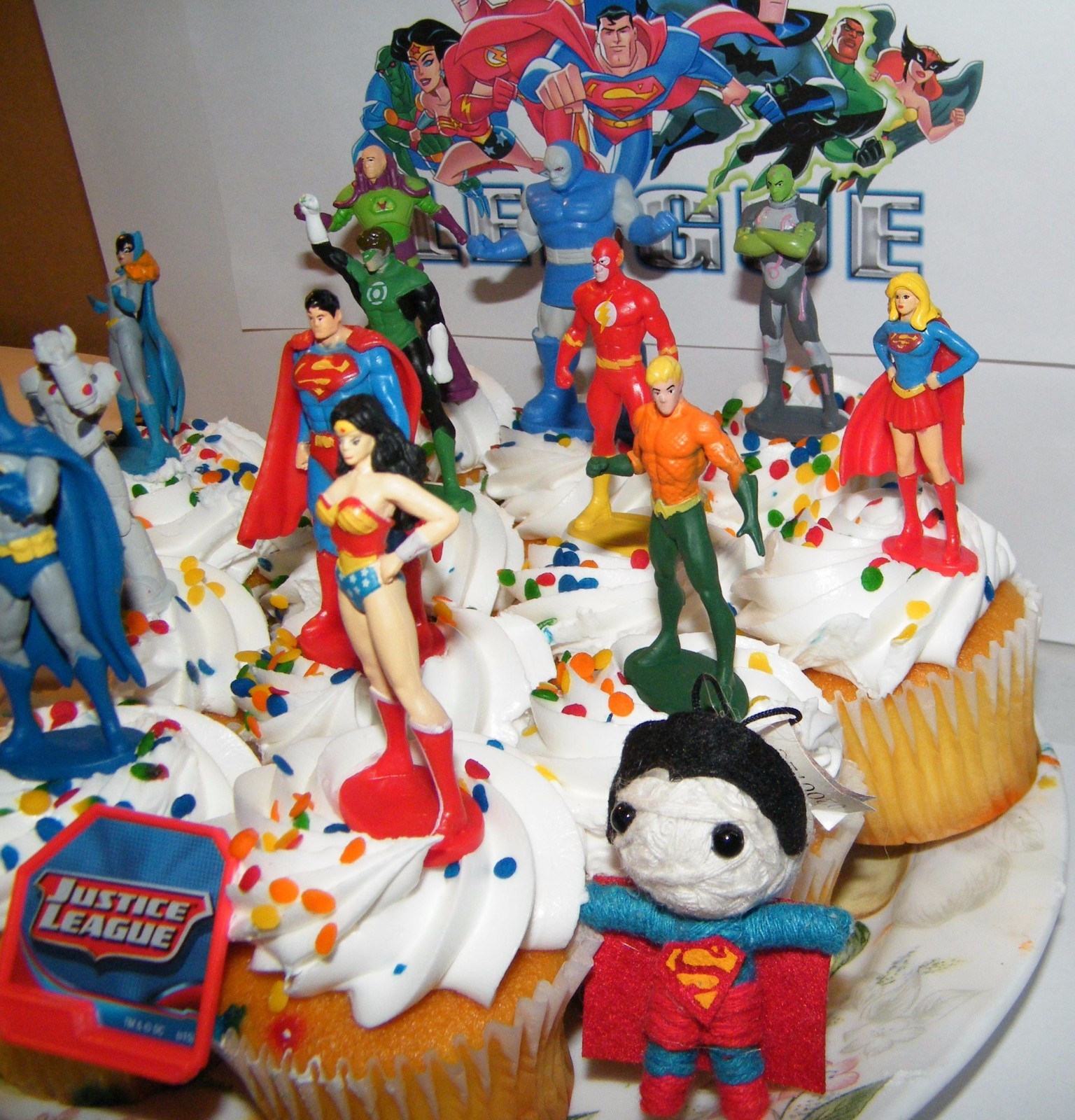 Justice League Cake Toppers Set of 14 with 12 Figures, DC Doll, Hero Ring Fun!