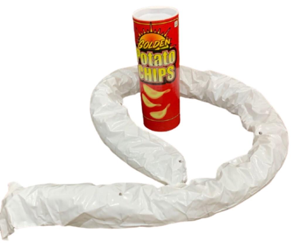 Potato Chip Snake Can spring gag gift funny clown party joke parade prop novelty
