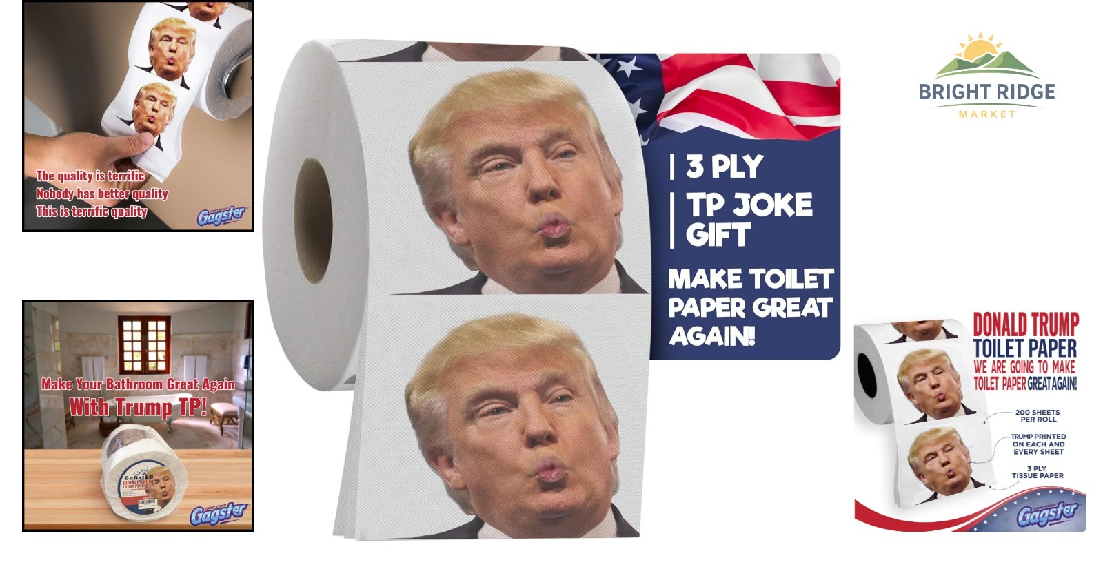 Unique Political Toilet Paper with 200 Sheets, Perfect for Election Season Fun