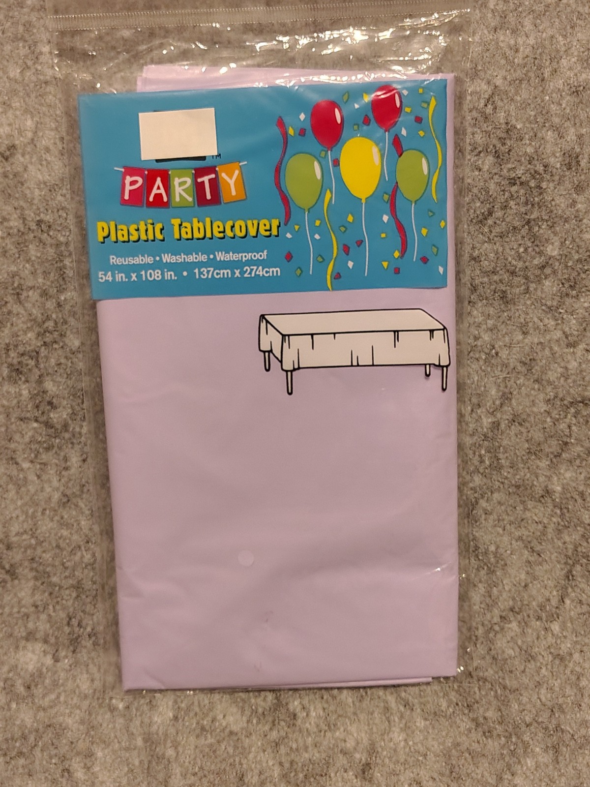 Plastic Rectangle 54 x 108 Table Cover PArty Supply Red Blue Oraange Pink Purple