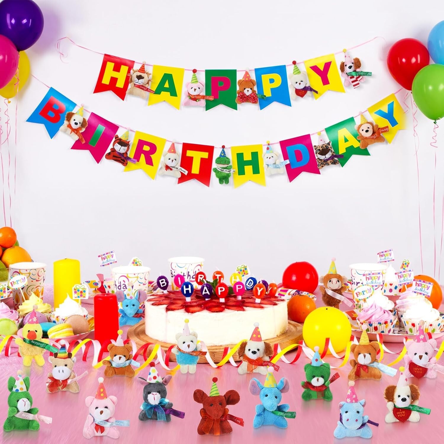 20 PCS – Mini Animal Plush Toys, Variety Packs, Birthday Celebrations