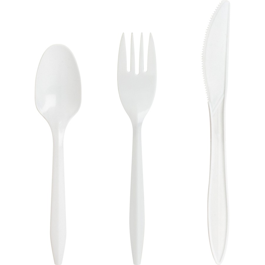 Genuine Joe Medium Weight Fork – 1000/carton – Polypropylene – White (GJO20000)