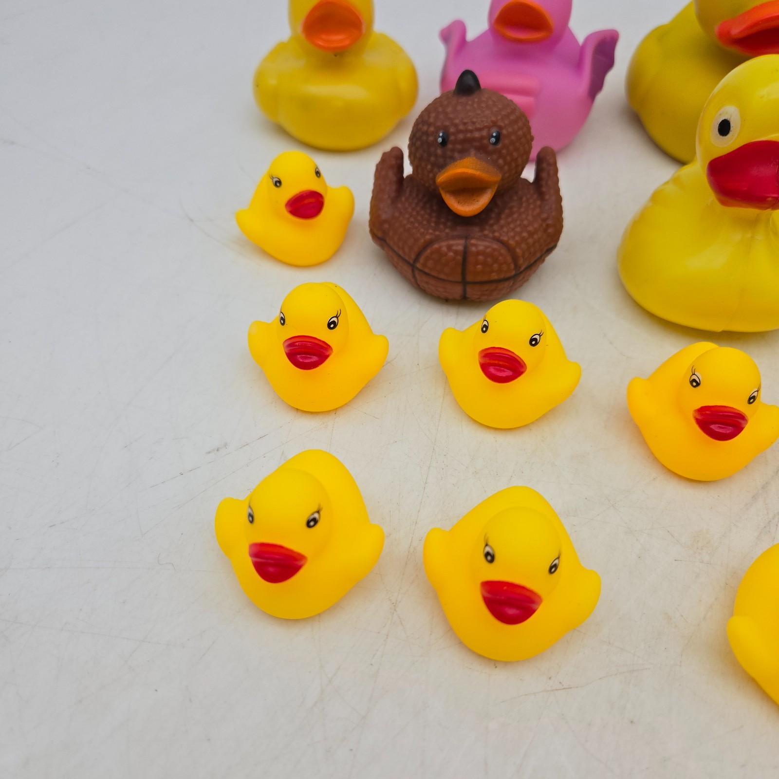 Lot of 20+ Rubber Ducks Assortment Jeep Ducking Floater Duckies Bath Toys