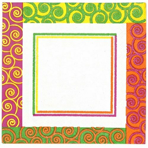 Hanna K. Signature Collection 40 Count”Razzle Dazzle” Paper Lunch Napkin