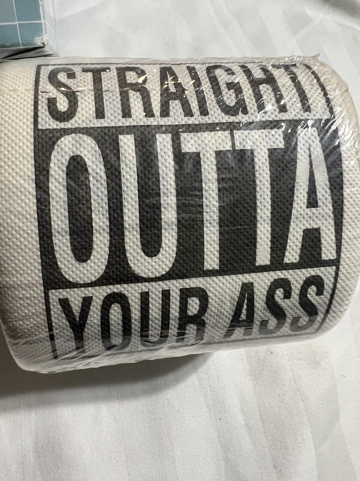 “STRAIGHT OUTTA YOUR ASS” Toilet Paper Bathroom Gags, Pranks, Office Gifts