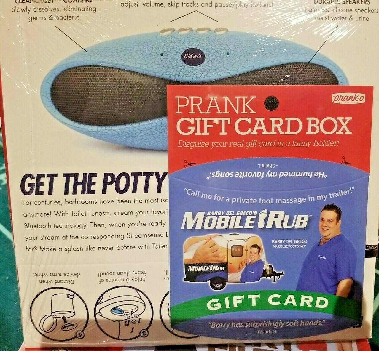 Prank Gift Box: toilet tunes – Wrap Your Real Gift in a Funny Box, Small 8x6x2″