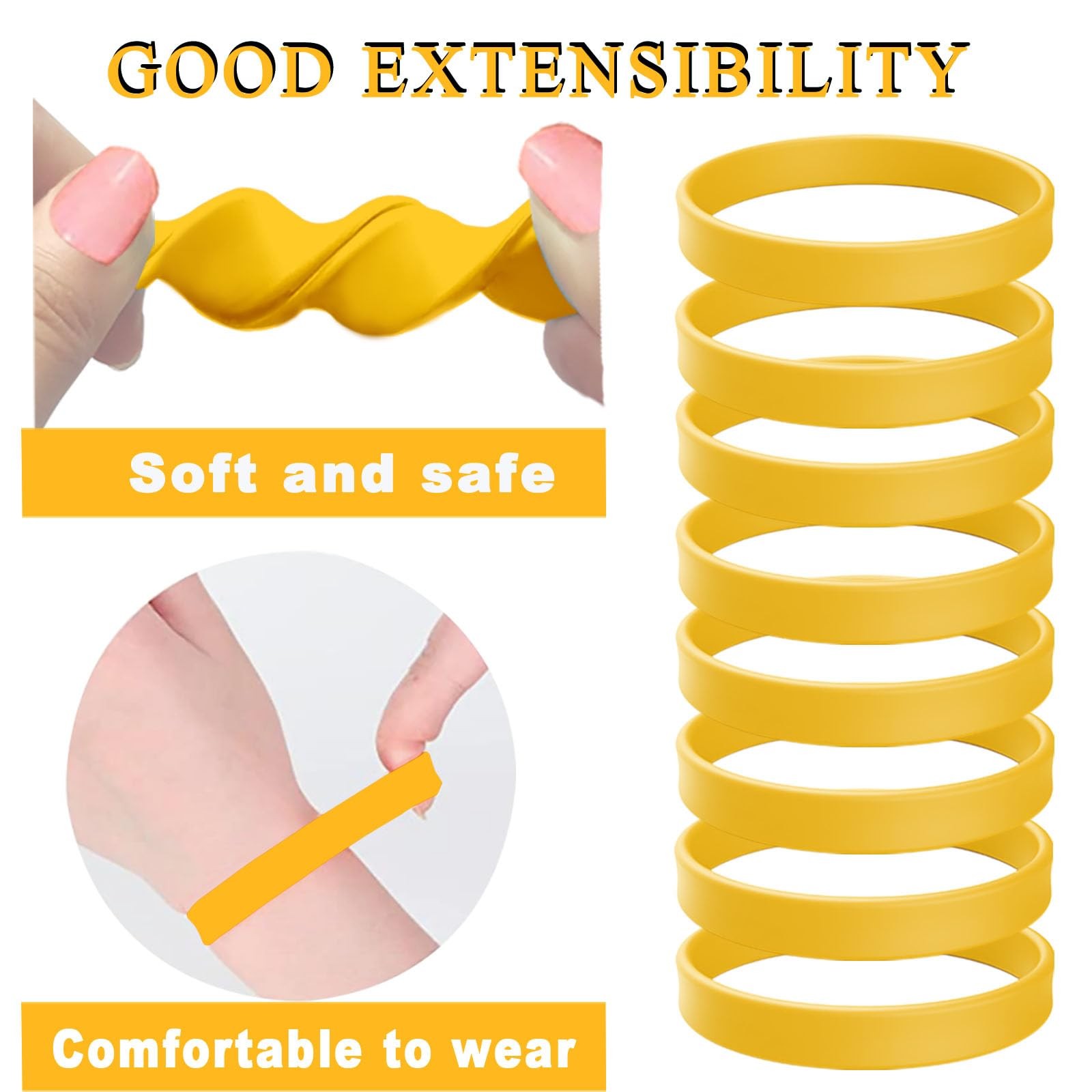 12 Pcs Solid Color Silicone Wristbands Blank Stretch Silicone Wristbands Colo…
