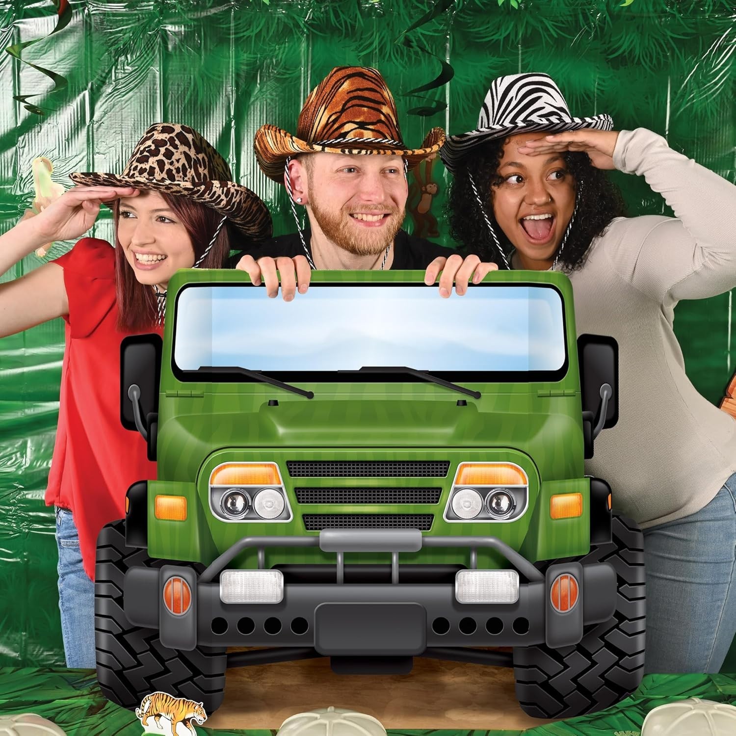 Made in USA Jungle Safari Jeep Photo Cutout – 3’1″ x 25″ for Memorable Moments