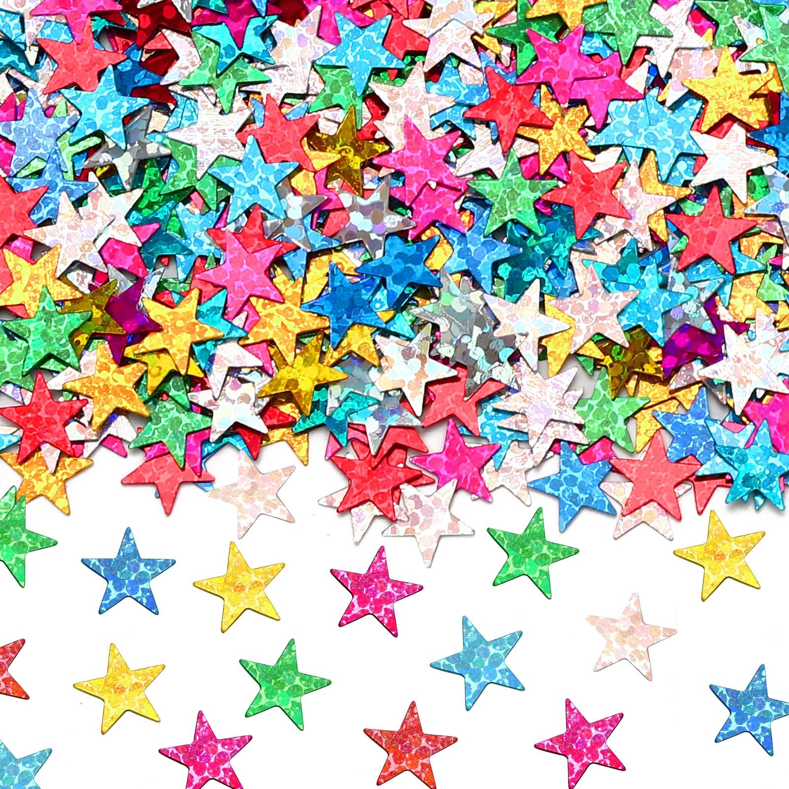 Rainbow Star Confetti Glitter Scatter Metallic Sequin Sprinkles Decor