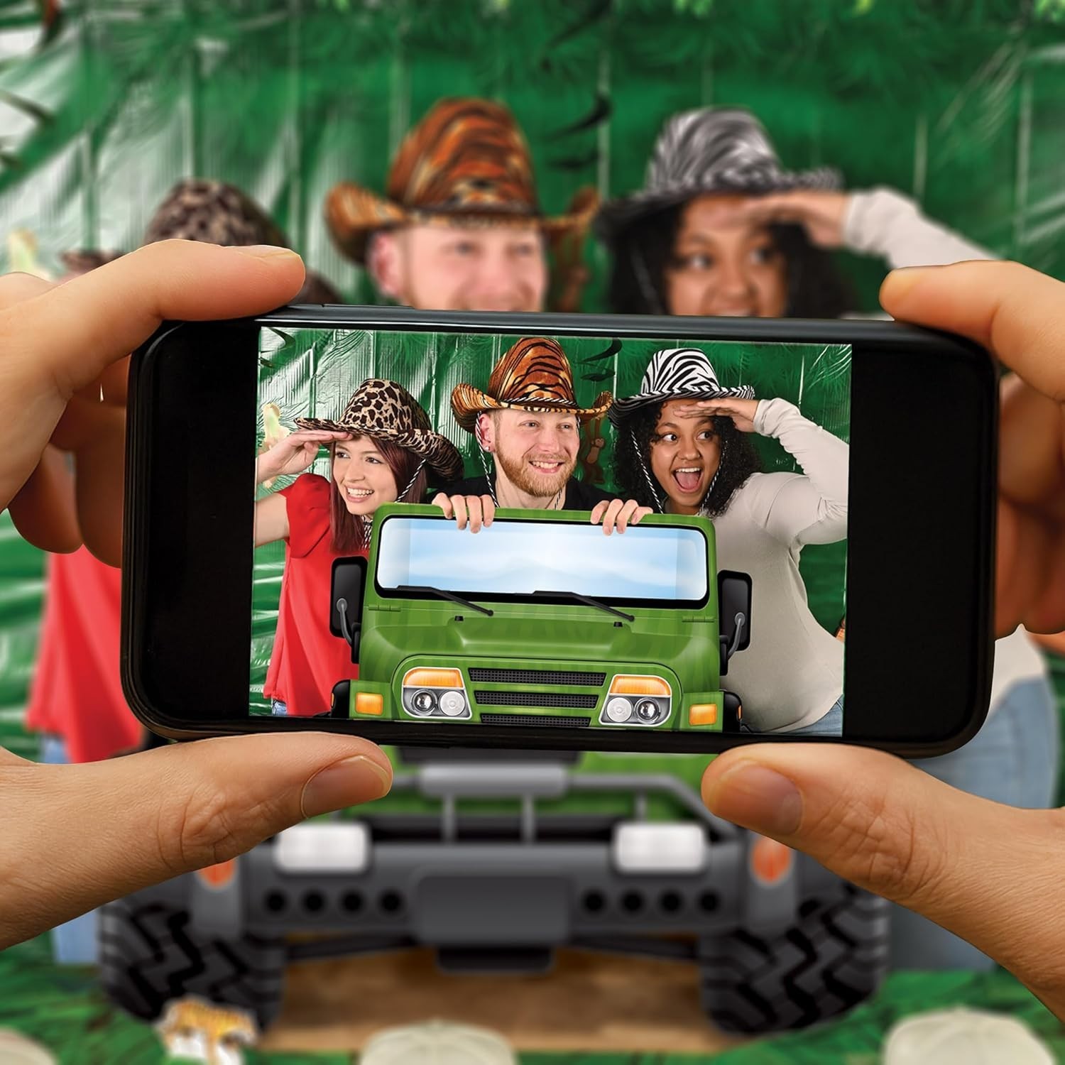 Made in USA Jungle Safari Jeep Photo Cutout – 3’1″ x 25″ for Memorable Moments