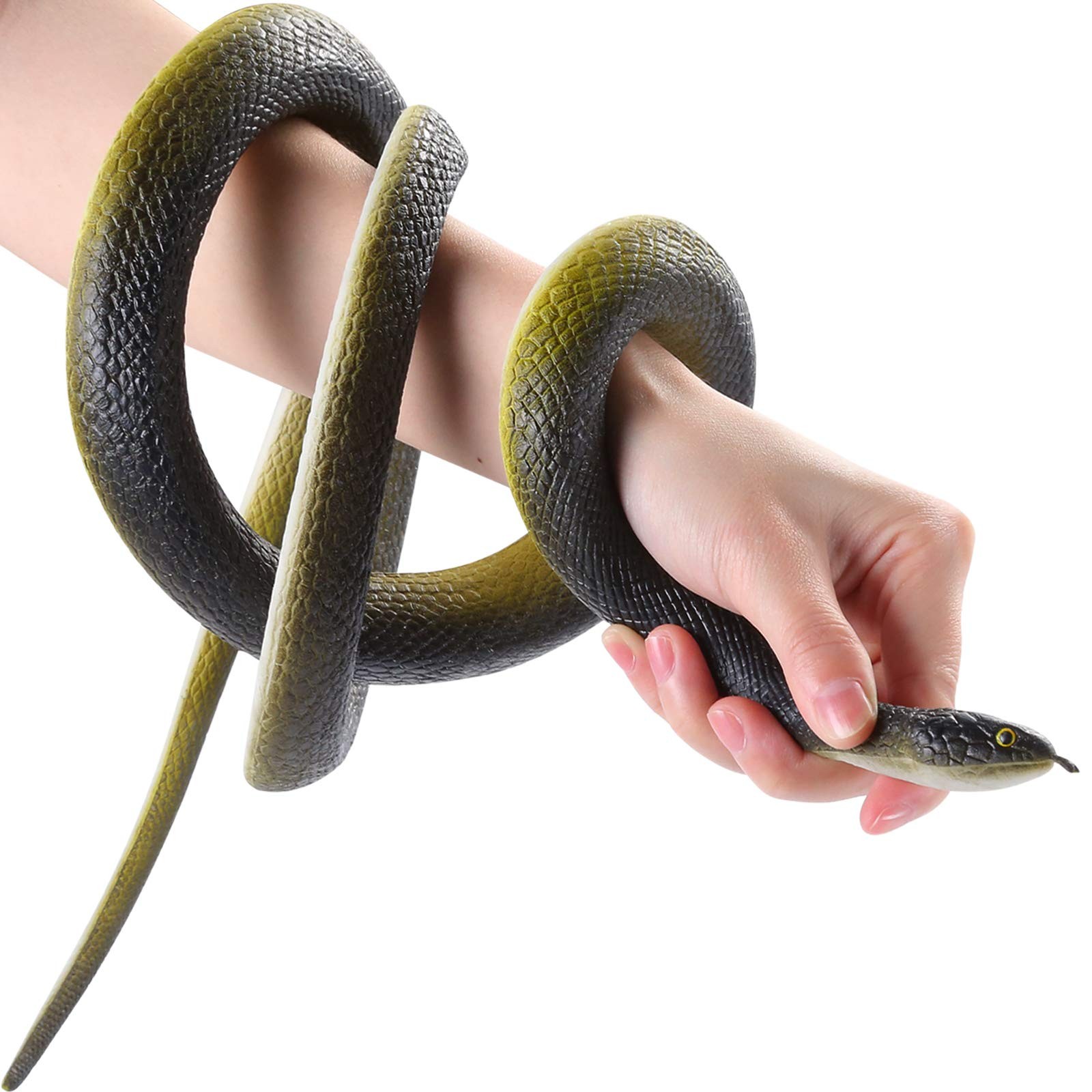 53â€ Large Rubber Snakes Super Realistic, Fake Snake Looks so Real, Snake To…
