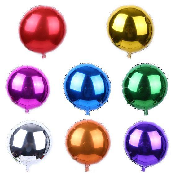 1-24x 10″ 18″ Heart Round Star Solid Foil Balloon Helium Baby Shower Bride BDAY