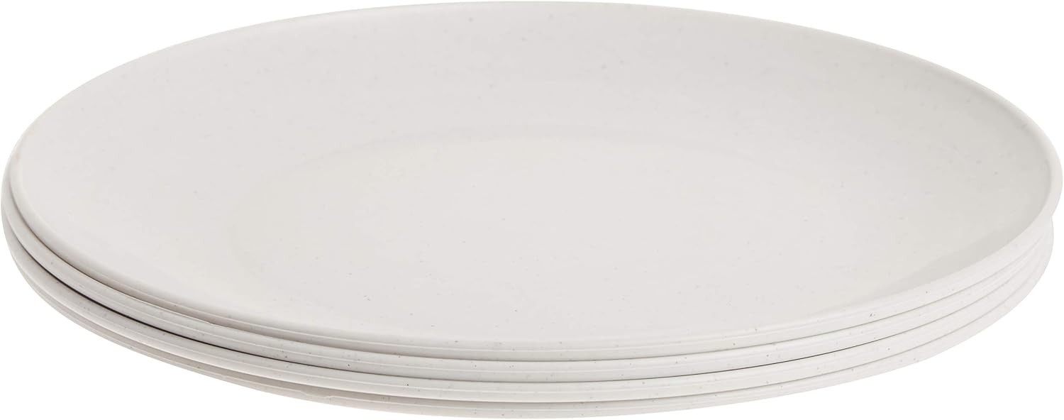 Nordic Ware Polypropylene Plates 10L x 10W x 0.88H (Pack of 4), White