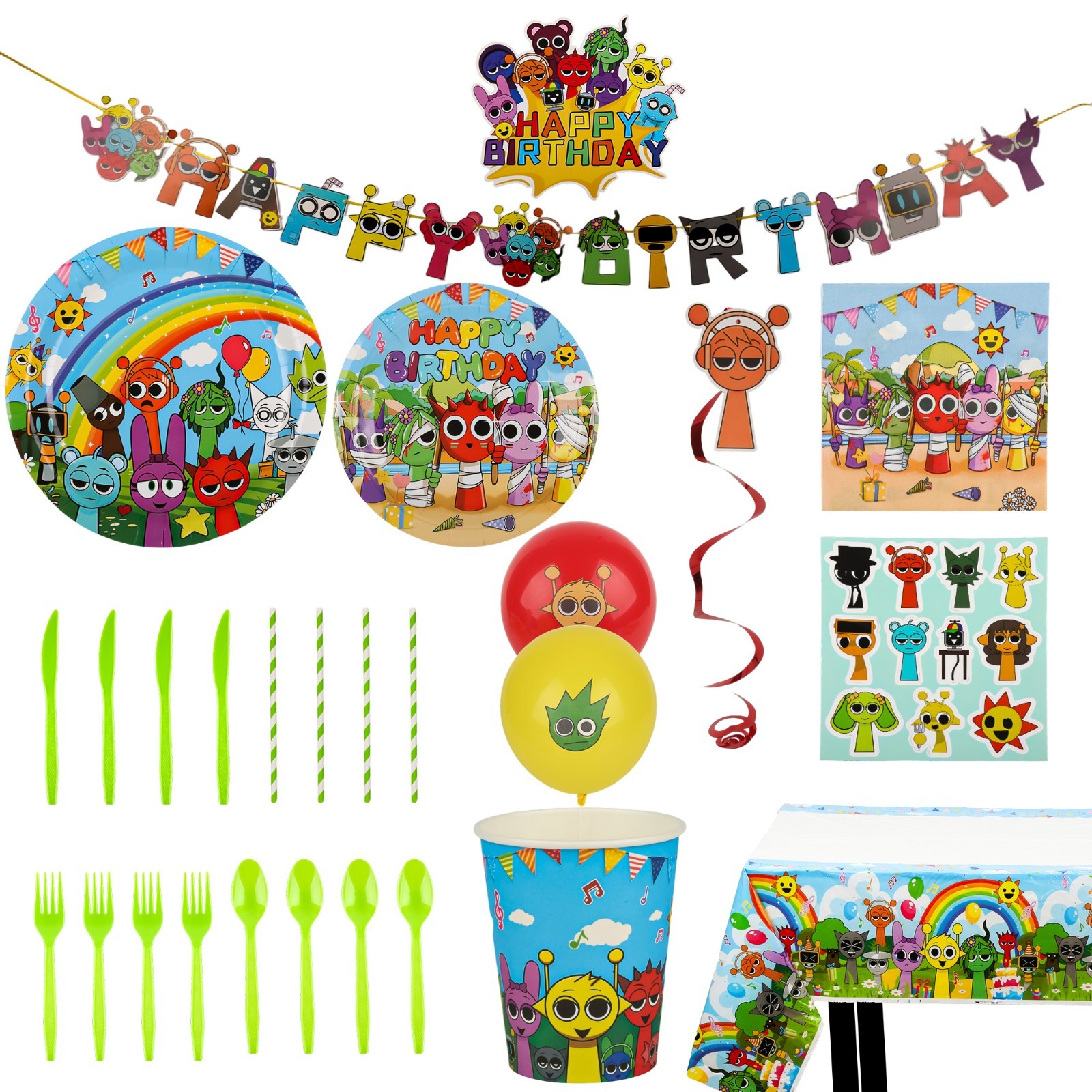 229 PCS Birthday Party Supplies Set, Serves 20 – Kids Decorations Kit