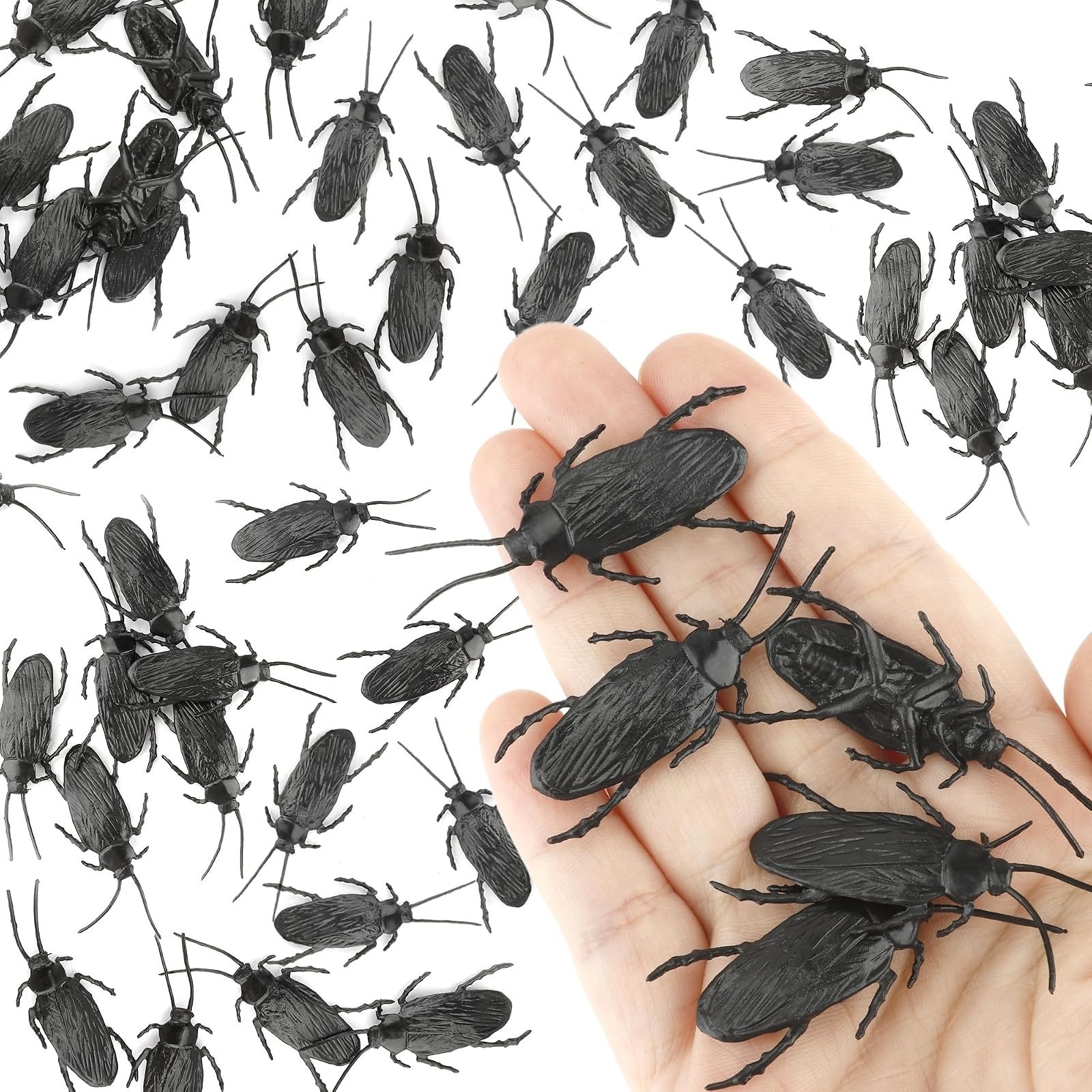 Diueoly Fake Cockroaches Prank 100PCS Realistic Gag Gifts Halloween