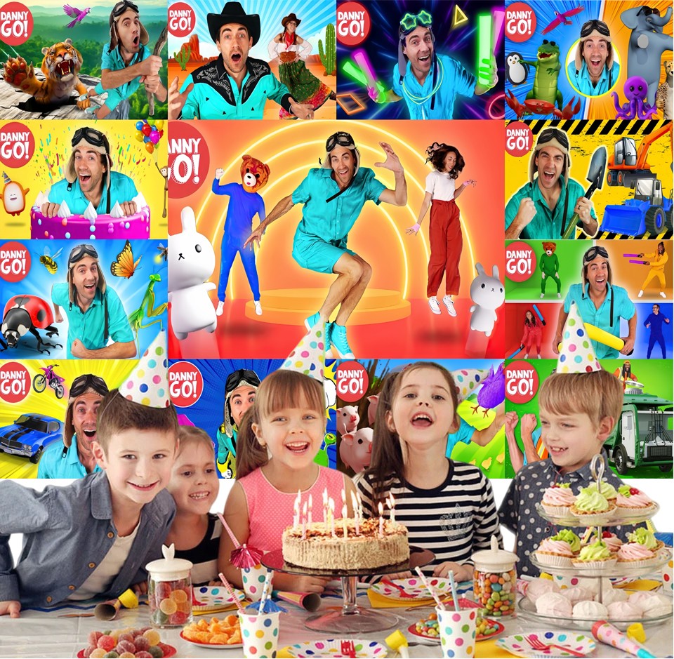 Danny Go Party Supplies Birthday Decoration Set Balloons Backdrop Cake Toppers