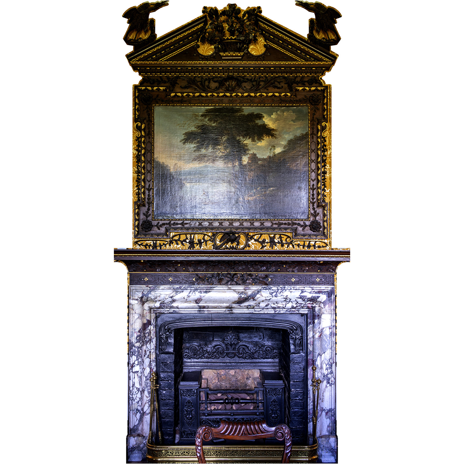 SP13454 Fancy Victorian English Fireplace and Painting Prop Cardboard Cutout Sta